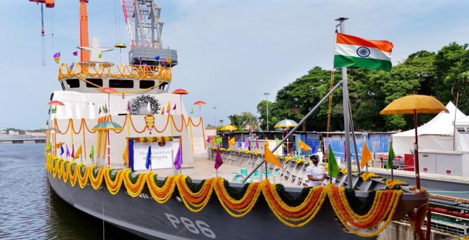 Indian Navy Launches Machilipatnam, Seventh Mahe-Class Anti-Submarine Warfare Craft